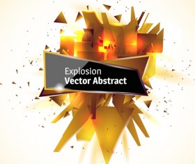 Golden explosion debris abstract background vector 04