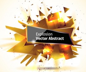 Golden explosion debris abstract background vector 05