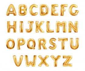 Golden font vector material