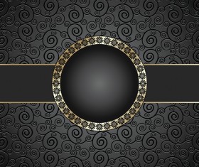 Golden frame with luxury dark background vector 02