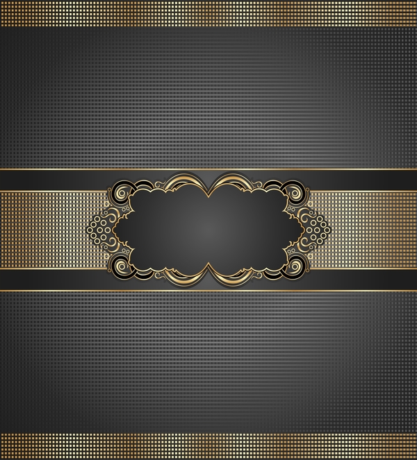 Golden frame with luxury dark background vector 06