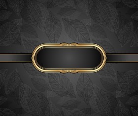 Golden frame with luxury dark background vector 07