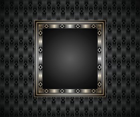 Golden frame with luxury dark background vector 08