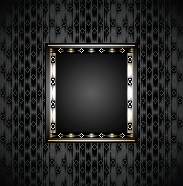 Golden frame with luxury dark background vector 08