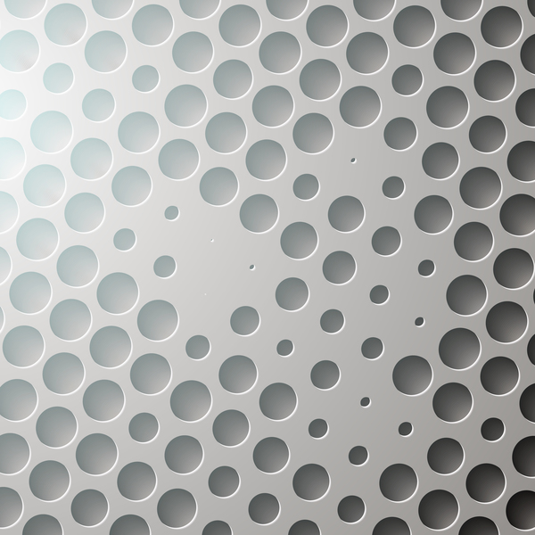 Gray abstract circles vector background
