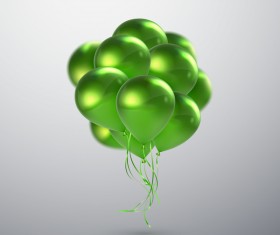 Green balloon background vector illustration 01
