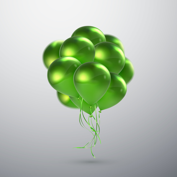 Green balloon background vector illustration 01