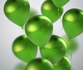 Green balloon background vector illustration 02