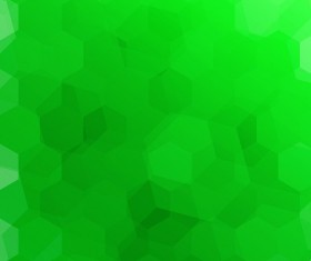 Green blurs background with hexagon vector