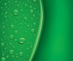 Green drops with green background vector
