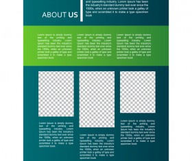 Green styles cover brochure template vectors set 03