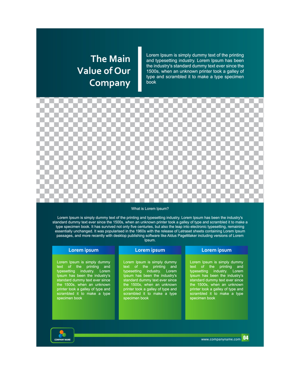 Green styles cover brochure template vectors set 04