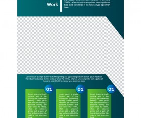 Green styles cover brochure template vectors set 05