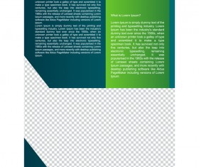 Green styles cover brochure template vectors set 06