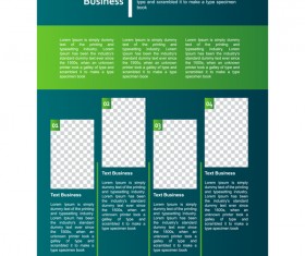 Green styles cover brochure template vectors set 07