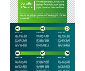 Green styles cover brochure template vectors set 08