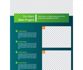 Green styles cover brochure template vectors set 09