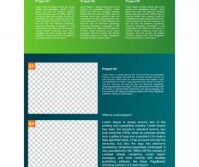 Green styles cover brochure template vectors set 10