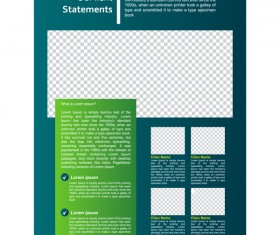 Green styles cover brochure template vectors set 11
