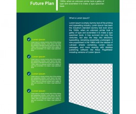 Green styles cover brochure template vectors set 12