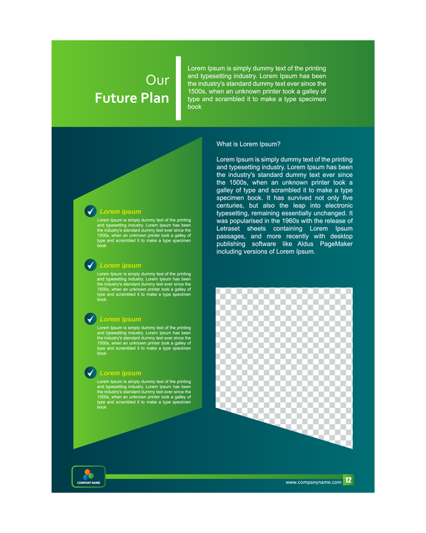 Green styles cover brochure template vectors set 12