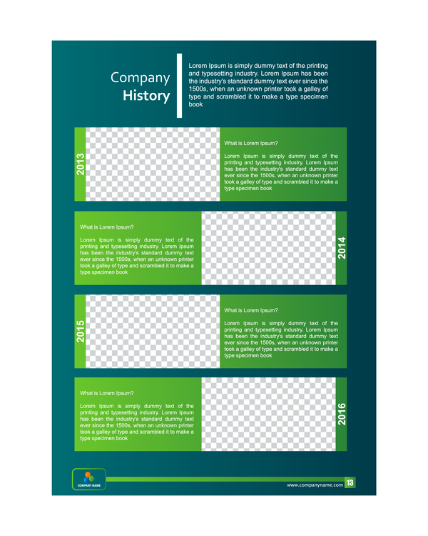 Green styles cover brochure template vectors set 13