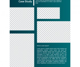 Green styles cover brochure template vectors set 14