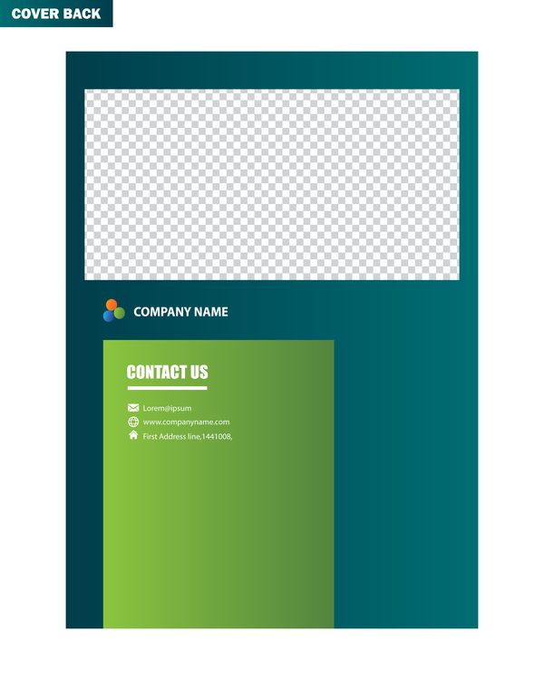 Green styles cover brochure template vectors set 16