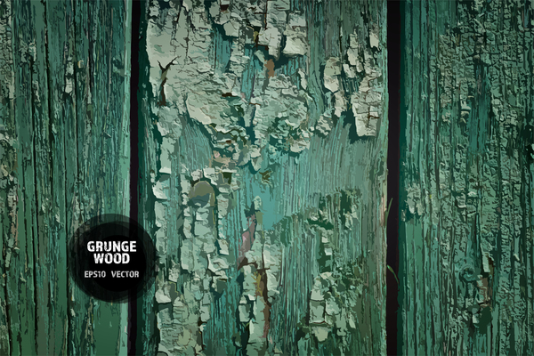 Green wood grunge texture background vector 01