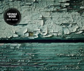 Green wood grunge texture background vector 02
