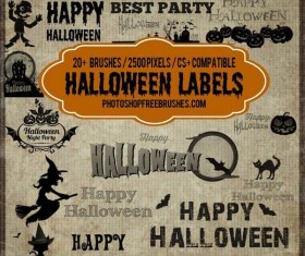 Halloween Tag and Label photoshop brushes