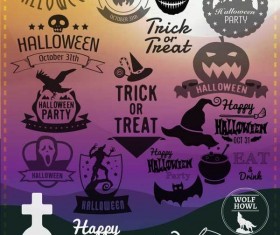 Halloween labels photoshop brushes