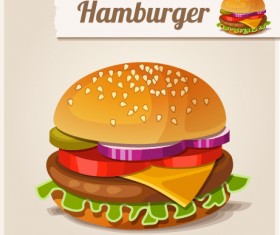 Hanburger illustration vector material