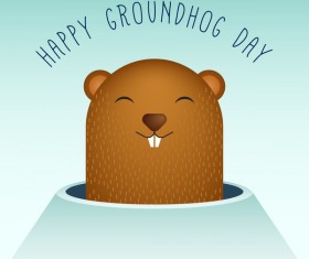 Happy groundhog day cartoon vectors 05
