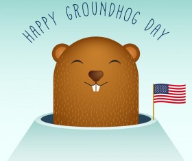 Happy groundhog day cartoon vectors 06