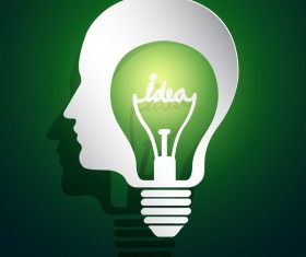 Head with idea infographic vectors 03