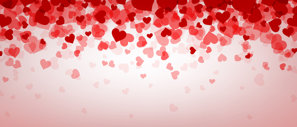 Hearts fly valentine backgrounds vectors material 01