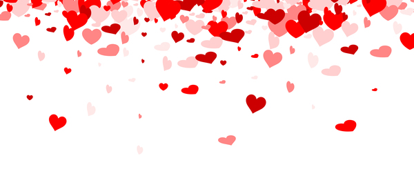 Hearts fly valentine backgrounds vectors material 02