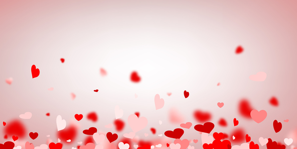 Hearts fly valentine backgrounds vectors material 03