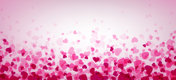 Hearts fly valentine backgrounds vectors material 04