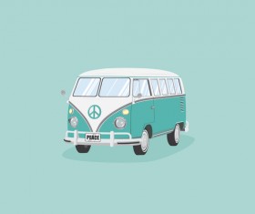 Hippy car illustration vector