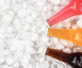 Ice cubes and beer Stock Photo 01