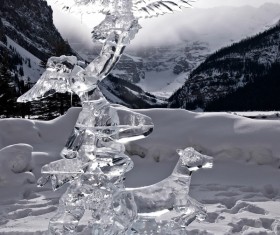 Ice sculpture Stock Photo