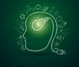 Lightbulb with ideas infographics vector template 01