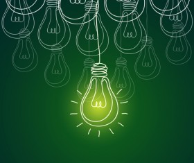 Lightbulb with ideas infographics vector template 04