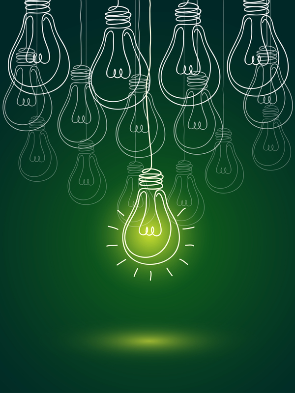 Lightbulb with ideas infographics vector template 04