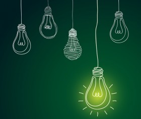 Lightbulb with ideas infographics vector template 06