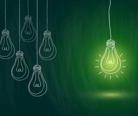 Lightbulb with ideas infographics vector template 07