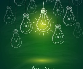 Lightbulb with ideas infographics vector template 08