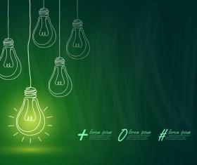 Lightbulb with ideas infographics vector template 11